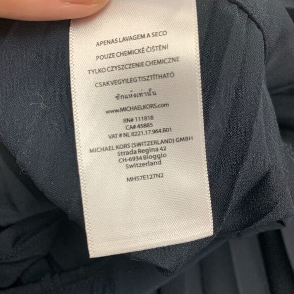 Michael Kors Accordion Skirt Womens 0 Semi Sheer Knee Length Pleated Unlined - Picture 12 of 15